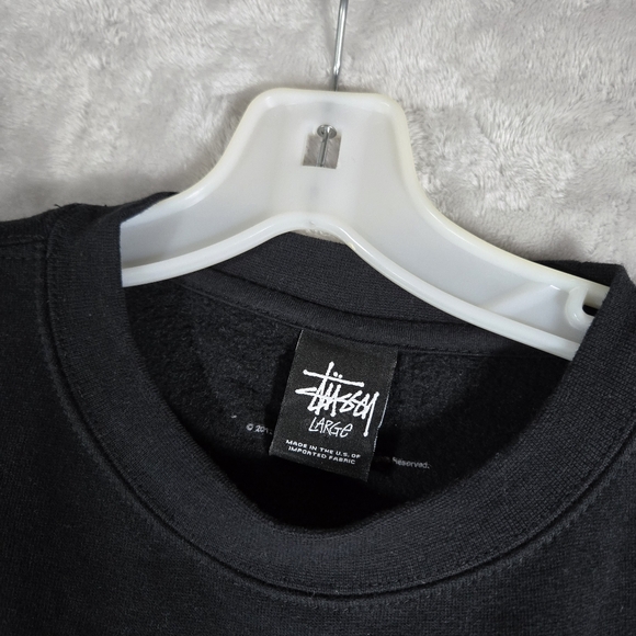 Stussy x Yo! MTV Raps Ice T Crewneck Sweatshirt Large L Black Men Streetwear - Picture 4 of 12